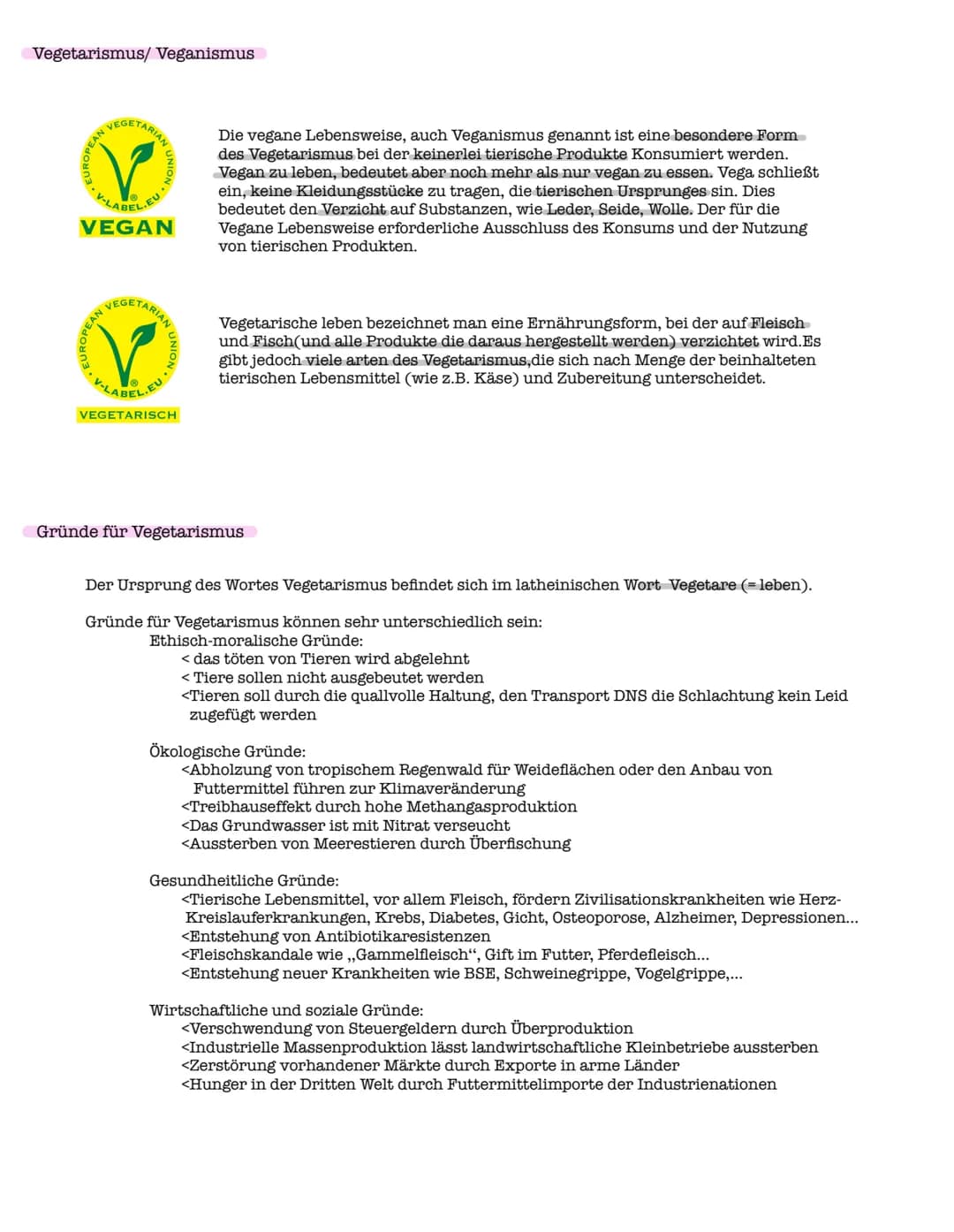 # Lernzettel
Siegel für Lebensmittel
* Die Zutaten stammen zu 95% aus ökologischem Landbau
* Es wird keine Gentechnik verwendet
* Ti