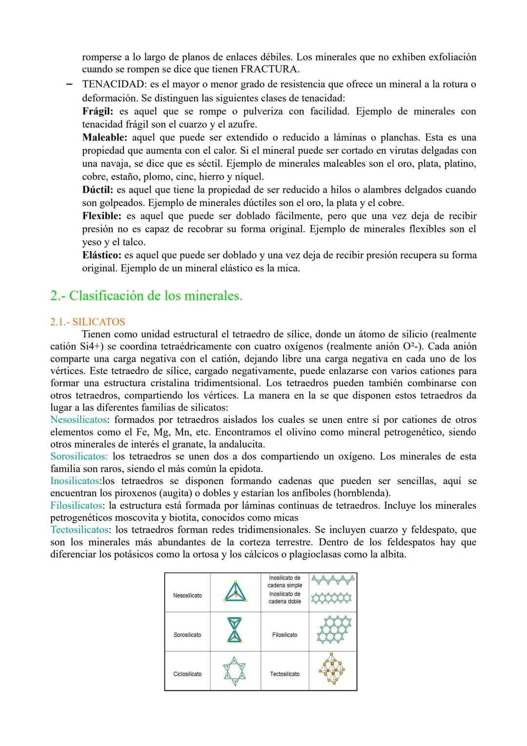 # TEMA 2: MINERALES
1.- Definición, composición, estructura y propiedades de los minerales.
2.- Clasificación
3.- Formación, evolución y