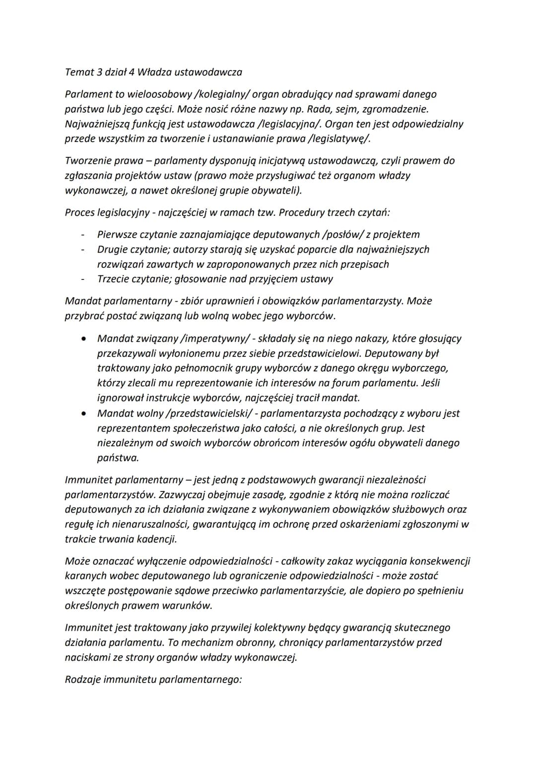 <p>Władza ustawodawcza w Polsce, zwana również władzą legislacyjną, jest organem kolegialnym odpowiedzialnym za tworzenie i ustanawianie pr