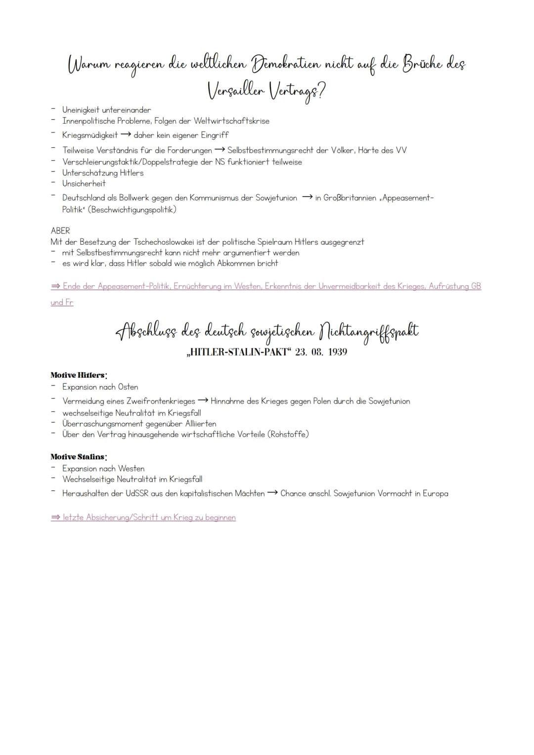 # Nationalsozialismus
INHALTSVERZEICHNIS
Versailler Vertrag
2
Vergleich: Grupp - Kolb
2
Politik der Praesidialkabinette
3
Der Weg in
