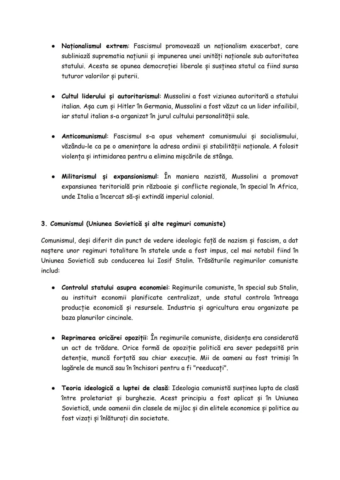 # Caracteristicile regimurilor totalitare din secolul XX (nazism, fascism,
comunism)
În secolul XX, regimurile totalitare au marcat profund