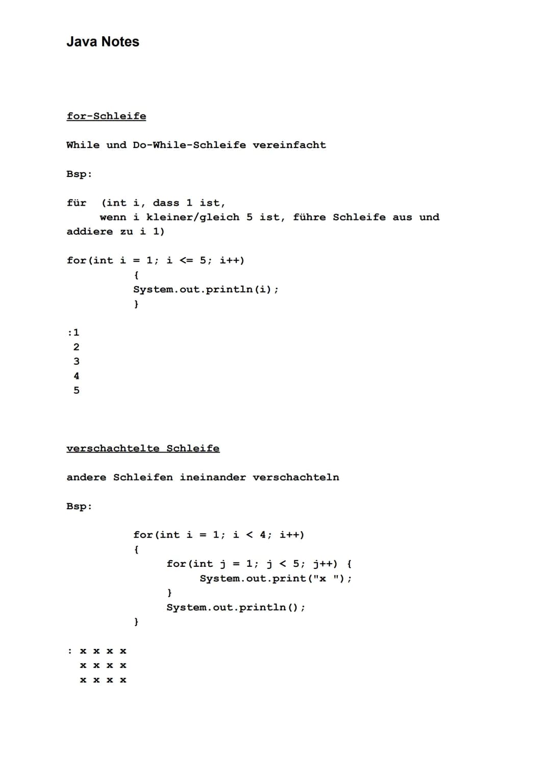 Java Notes
Datentypen
|Datentyp|Wertebereich|
|---|---|
|int|-2^31... 2^31-1|
|double|-1,7* 10^308 ... 1,7 * 10^308|
|long|-2^63... 2^63-1