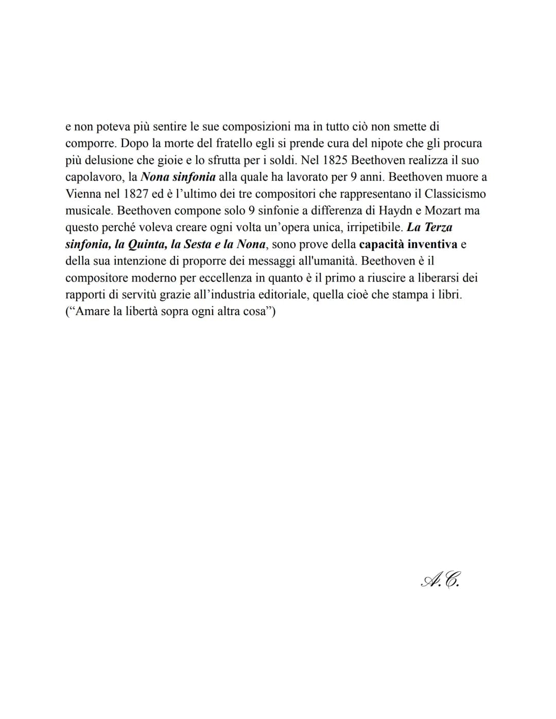 # Classicismo
Il classicismo musicale si colloca tra il 1760 e il 1830 e si ispira molto all'arte
classica e i suoi principi di simmetria,