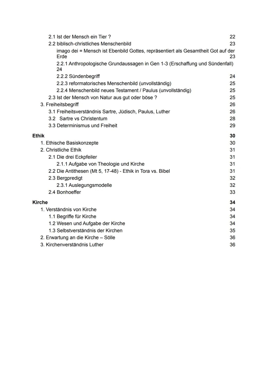 # Abitur evangelische Religion
Inhaltsverzeichnis
I Religion und Wirklichkeit 1
1. Bedeutung von Religion 3
1.1 Religionsbegriff 3
1.2