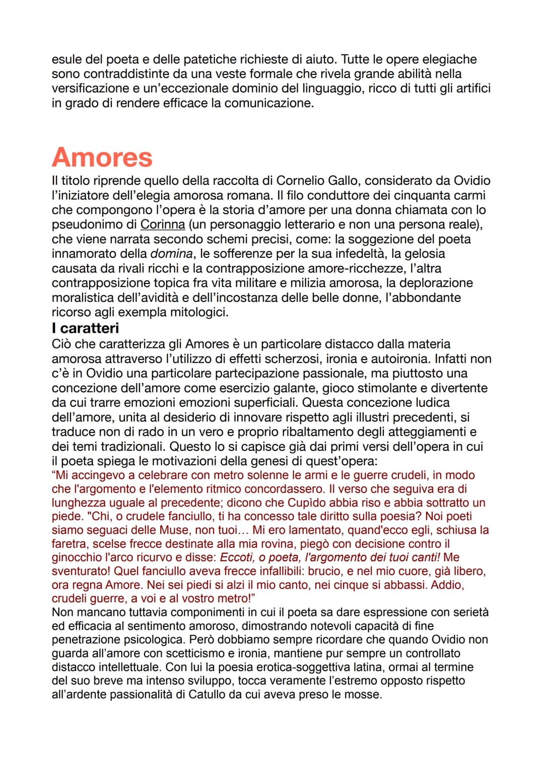 # Ovidio
Nella sua abbondantissima produzione poetica il poeta, riprendendo
generi già sfruttati, tenta di rinnovarli con i metodi della va