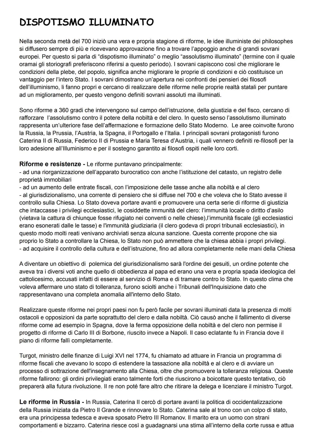 # DISPOTISMO ILLUMINATO
Nella seconda metà del 700 iniziò una vera e propria stagione di riforme, le idee illuministe dei philosophes
si di