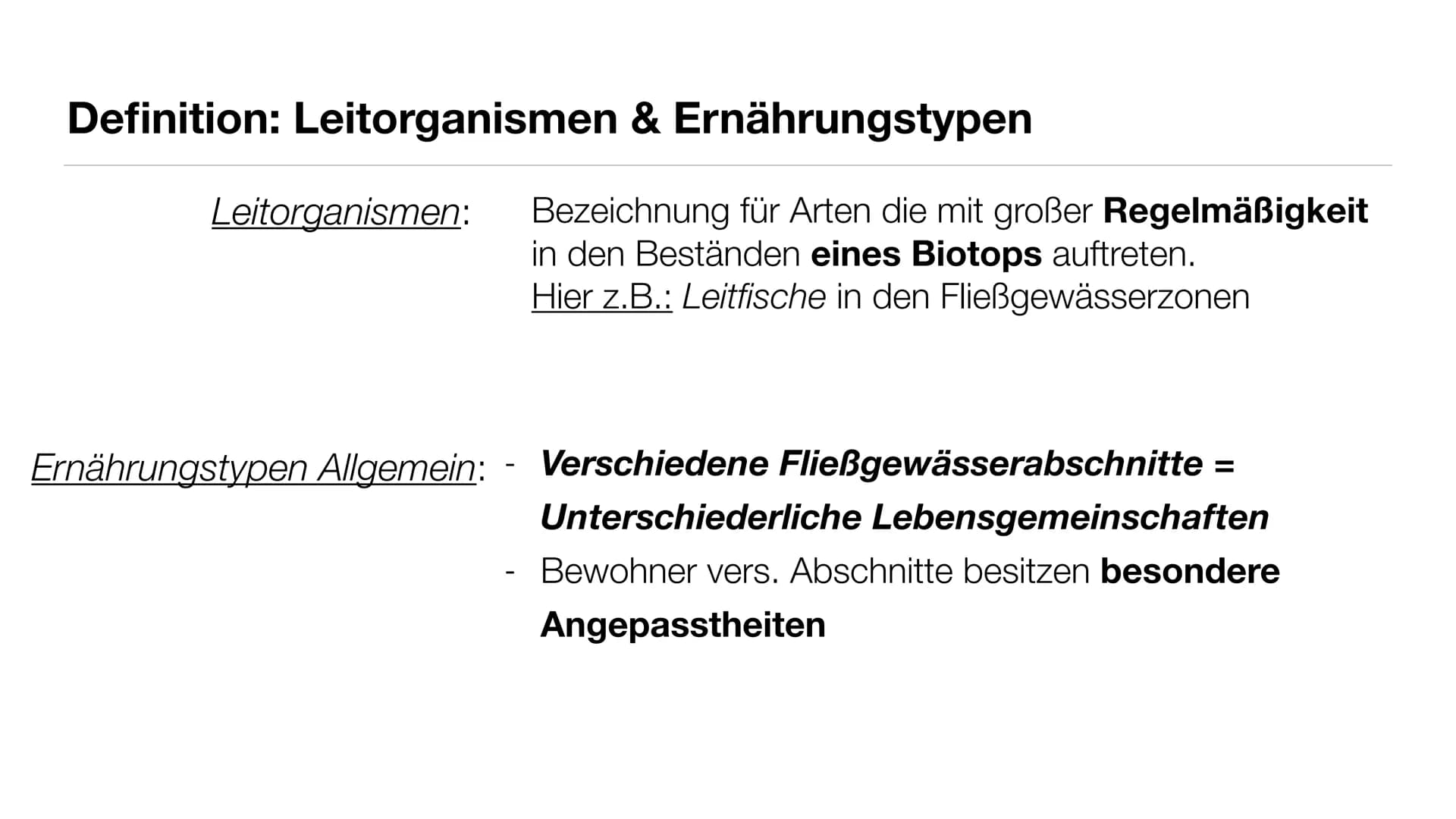 # Ökosytem Fließgewässer # Inhaltsverzeichnis
* Was sind Fließgewässer?
* Abiotische & biotische Faktoren
* Vergleich der Fließgewäss