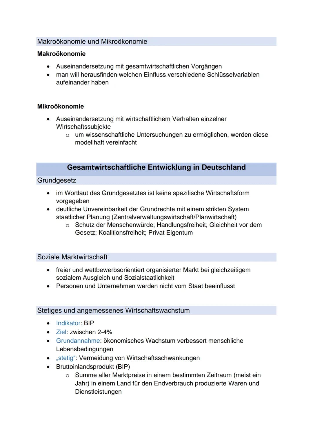 # WIRTSCHAFTSPOLITIK
Konjunktur und Wirtschaftsschwankungen
Phasen des Konjunturzyklus
- gibt die wirtschaftliche Lage eines Landes wiede