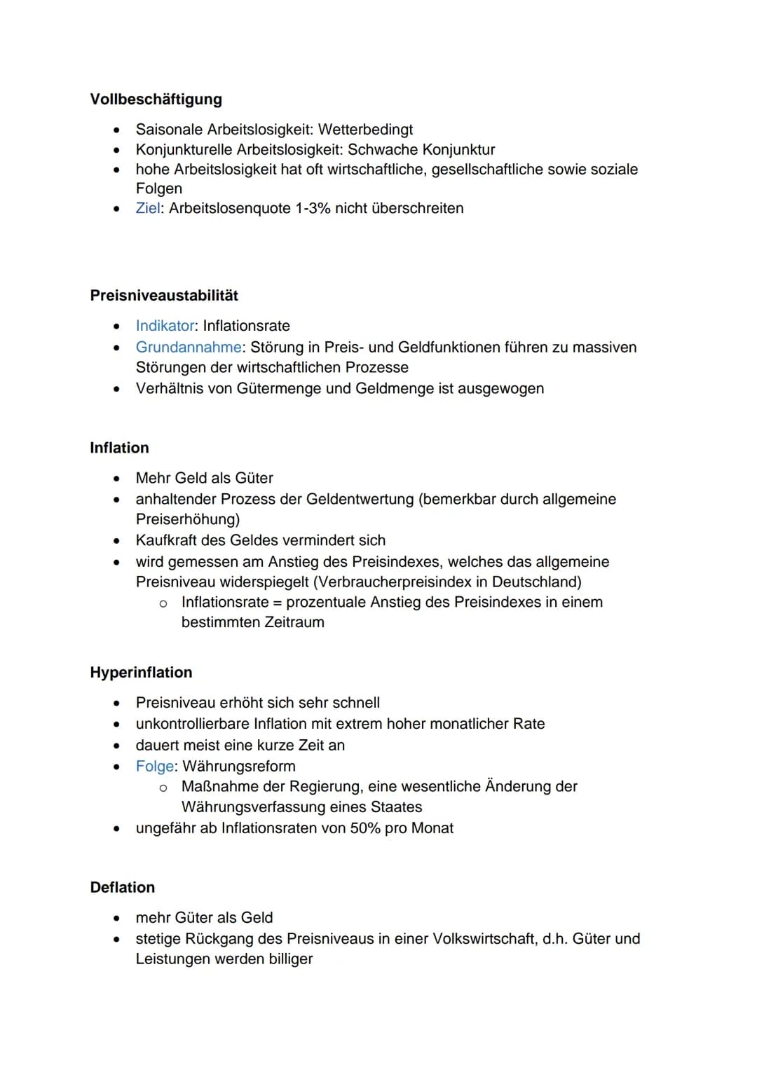 # WIRTSCHAFTSPOLITIK
Konjunktur und Wirtschaftsschwankungen
Phasen des Konjunturzyklus
- gibt die wirtschaftliche Lage eines Landes wiede