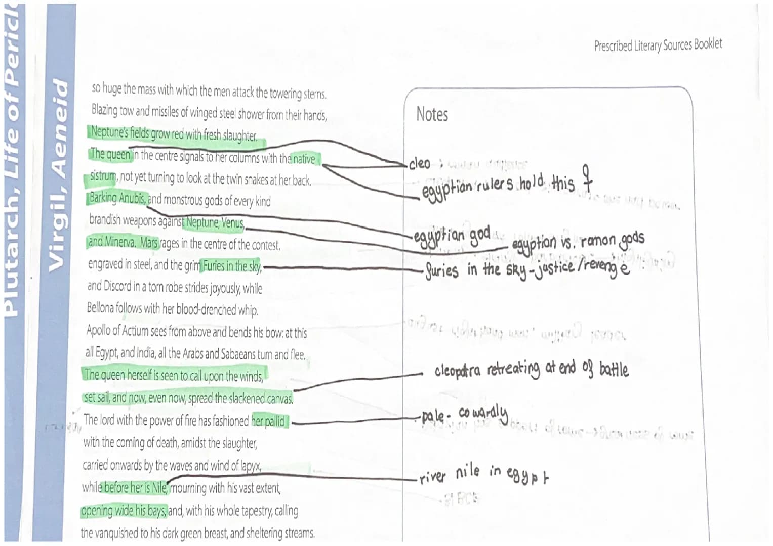 # Virgil, Aeneid
Virgil, Aeneid
Prescribed Literary Sour
Booklet
The following passages from Virgil's Aeneid have been translated by A. S
