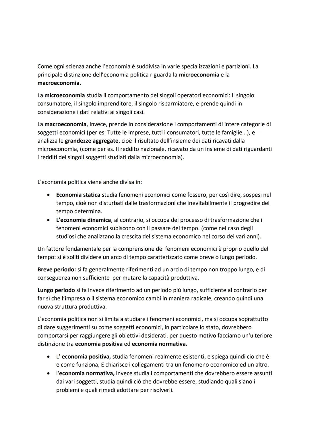 # ECONOMIA POLITICA
Utilizzando una definizione piuttosto ampia, possiamo dire che l'economia politica, sia
quella scienza che studia l'att