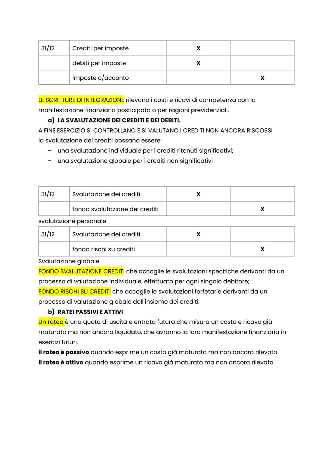 # SCRITTURA DI ASSESTAMENTO
Scrittura di assestamento dei conti permettono di determinare contemporaneamente
la competenza economica dei co