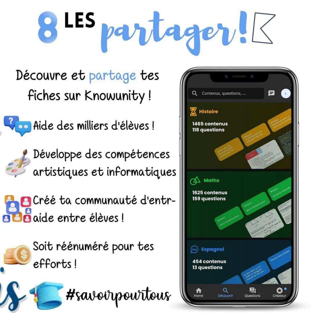 # TU N'ARRIVES PAS À FAIRE DE
belles fiches
with @knowunity.fr # 1 LE materiel!
En ce qui concerne le matériel:
☑ Eviter le téléphone
*