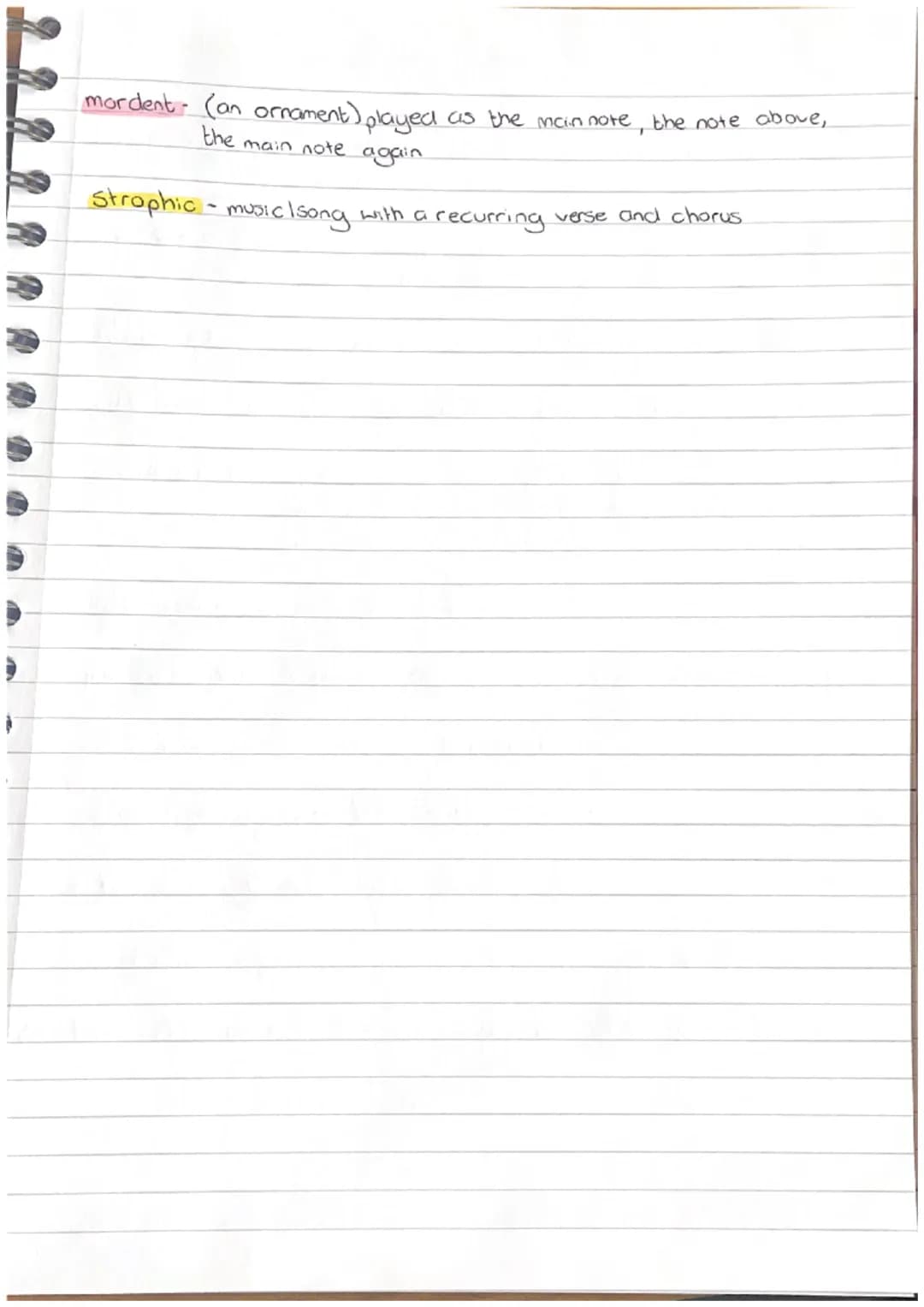 Music Jotter
Walking bass-moving bass line (Jazz, blues) going from one note
to the other clearly.
Descant - Another melody sung higher th