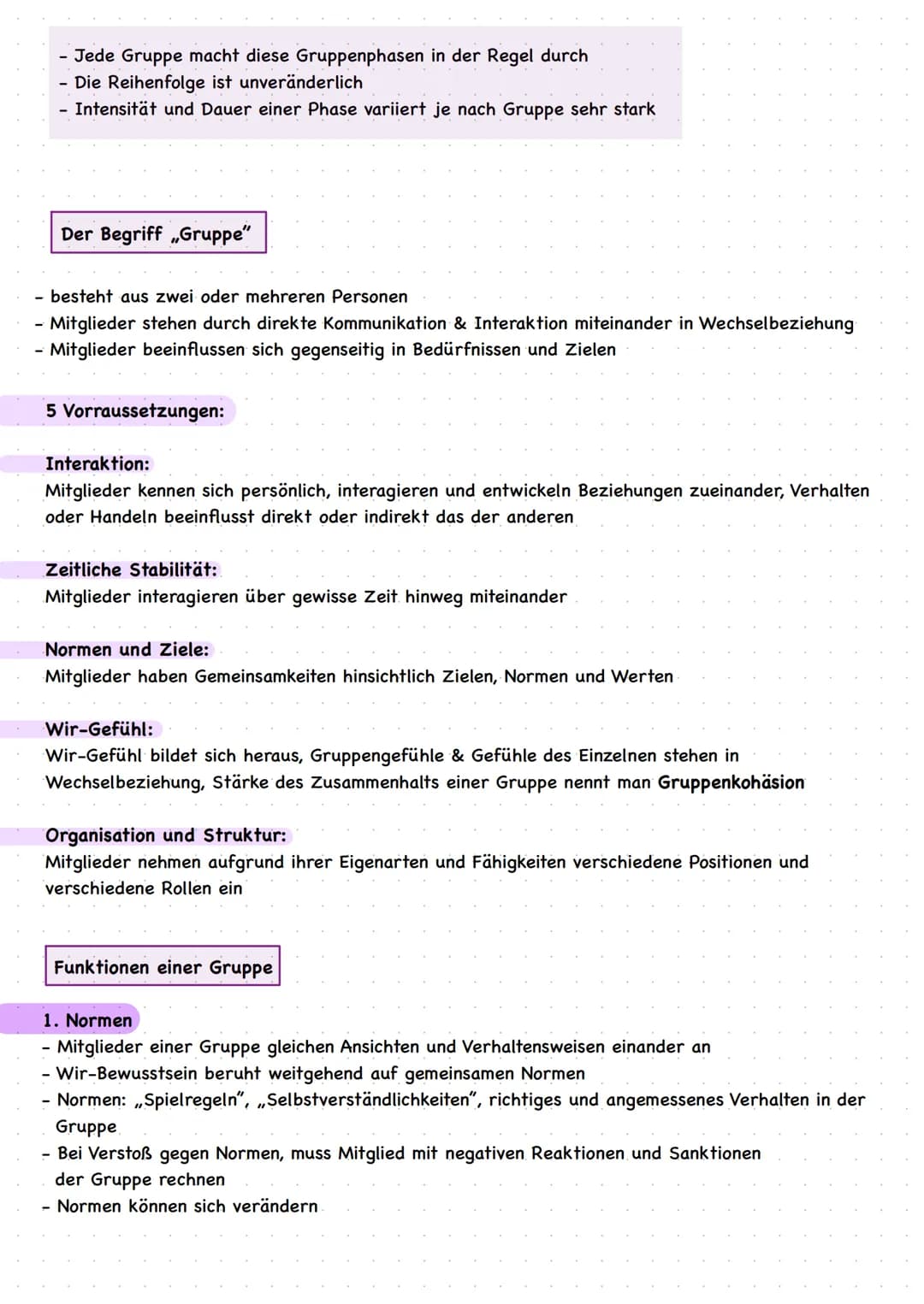 # Pap-Klausur 2. Der Mensch in der Gruppe
Gründe für die Entstehung einer Gruppe
- gemeinsam zu erfüllende Aufgaben
- gemeinsame Interessen