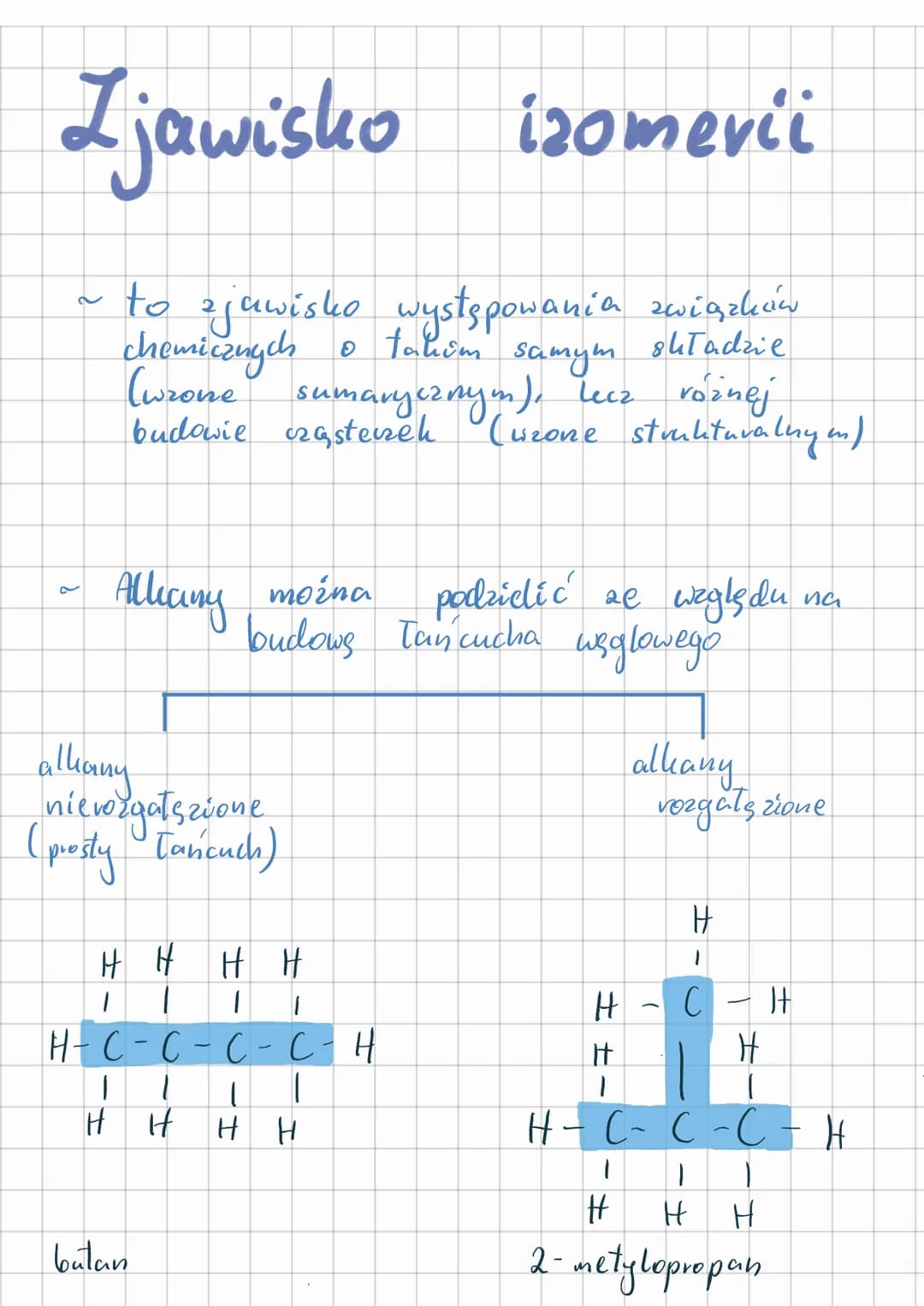 # Zjawisko izomerii
~ to zjawisko występowania związków
chemicznych o takim samym składzie
(wrone sumarycznym), lecz różnej
budowie czaster
