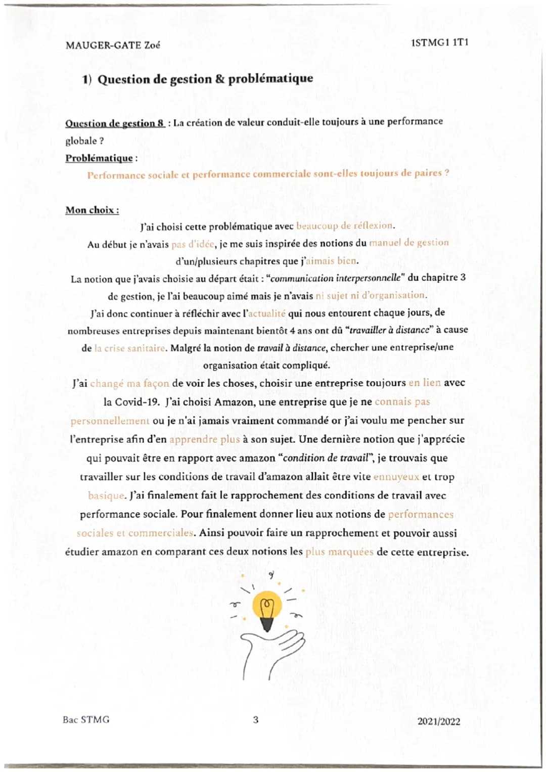 MAUGER-GATE Zoé
1STMG1 1T1
ETUDE DE GESTION
amazon
L'entreprise mondiale américaine de e-commerce
Bac STMG
1
2021/2022 MAUGER-GATE Zo