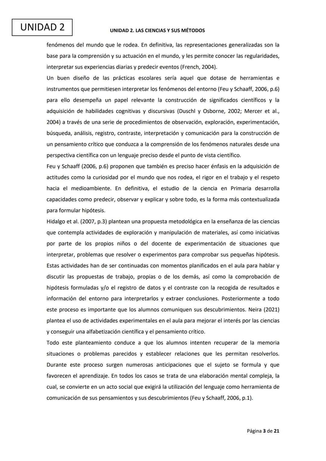 # Ciencias
# Experimentales
UNIDAD 2. LAS CIENCIAS Y SUS MÉTODOS UNIDAD 2
UNIDAD 2. LAS CIENCIAS Y SUS MÉTODOS
ÍNDICE
1. Introducción