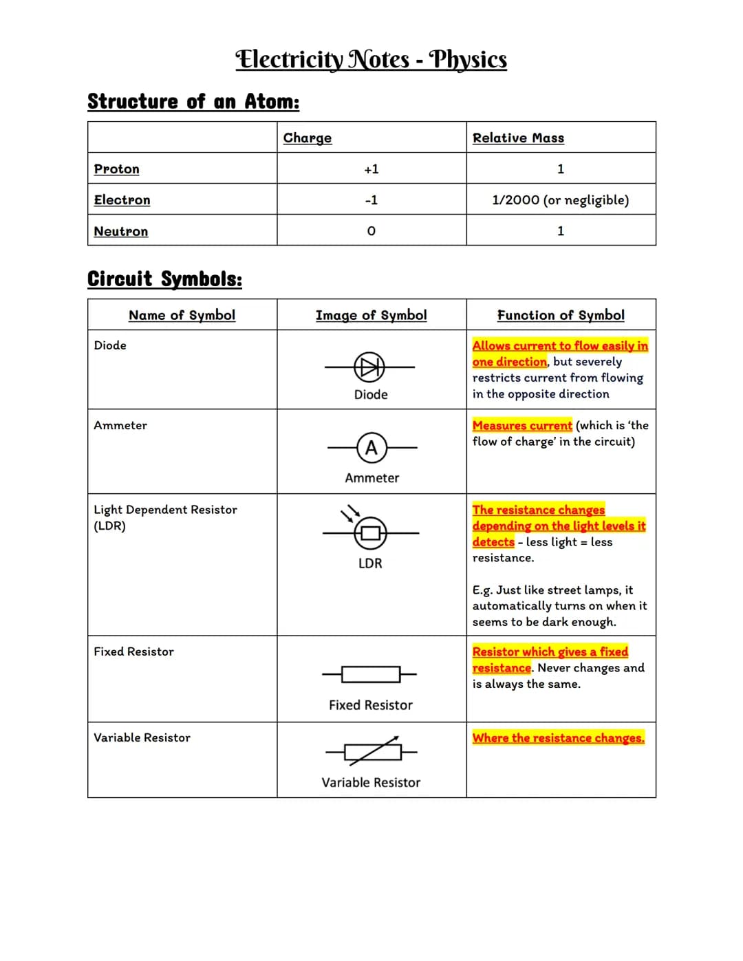 # Electricity Notes - Physics
# Series and Parallel Circuits:
## Series Circuits:
- It is a closed circuit
- Has the same current
- Has a