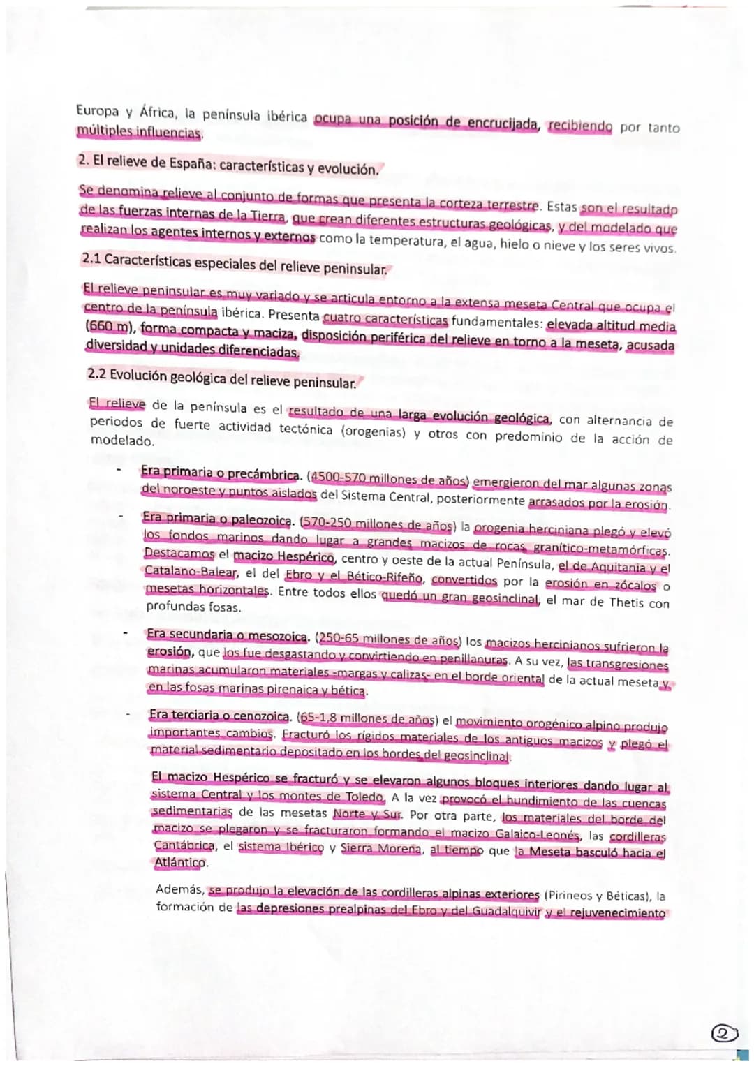 J
UNIDAD 3. EL ESPACIO GEOGRÁFICO EN ESPAÑA. EL RELIEVE.
Bloque de saberes básicos B. La sostenibilidad del medio físico de España.
Saberes