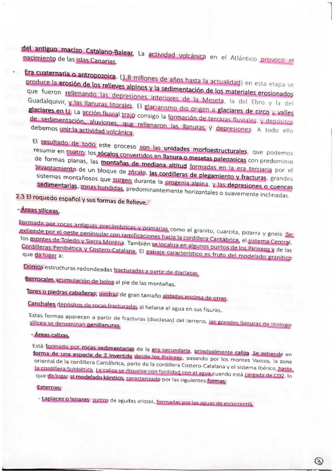 J
UNIDAD 3. EL ESPACIO GEOGRÁFICO EN ESPAÑA. EL RELIEVE.
Bloque de saberes básicos B. La sostenibilidad del medio físico de España.
Saberes