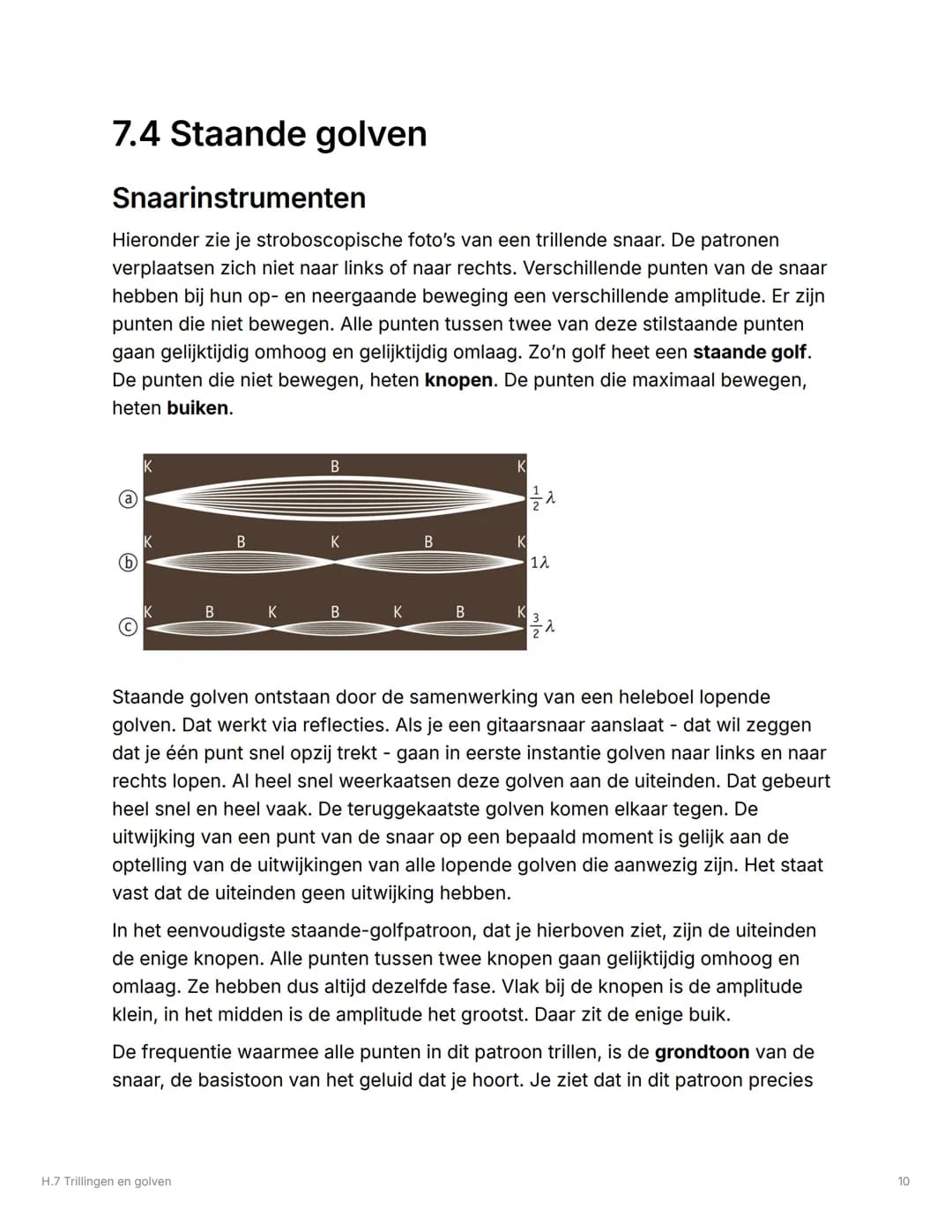 # H.7 Trillingen en golven
## 7.1 Trillingen
### Beschrijving
Een periodieke beweging herhaalt zich na een vaste tijdsduur, de periode of