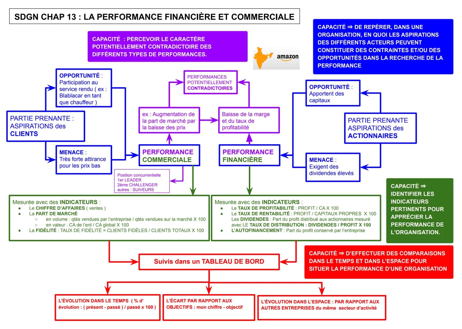 # SDGN CHAP 13: LA PERFORMANCE FINANCIÈRE ET COMMERCIALE
CAPACITÉ: PERCEVOIR LE CARACTÈRE
POTENTIELLEMENT CONTRADICTOIRE DES
DIFFÉRENTS TYP