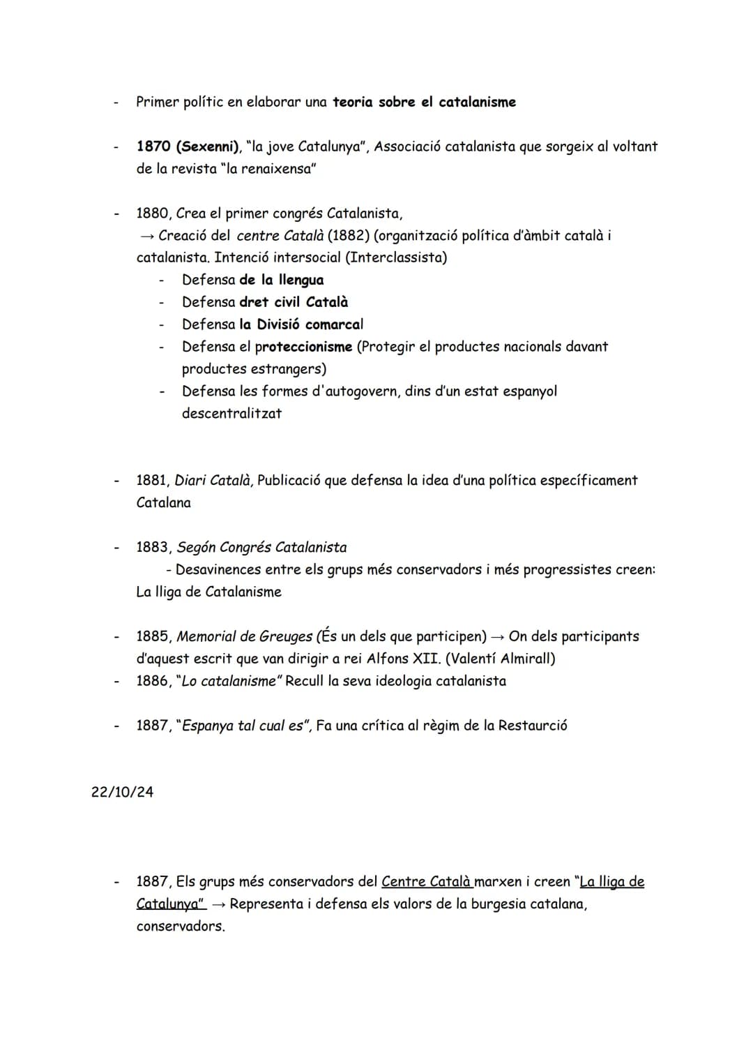 # ORÍGENS I CONSOLIDACIÓ DEL CATALANISME (tema 7 libro)
(1833-1901)
https://preparats.cat/sites/default/files/2018-11/tema-8-catalanisme.pd