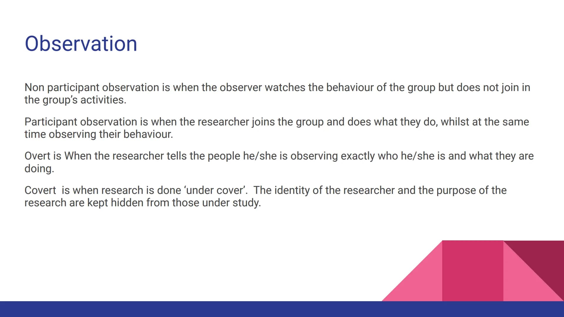 # AQA Sociology: Sociological Research Methods What are they?
There are a wide range of various methods that a sociologist may choose to us