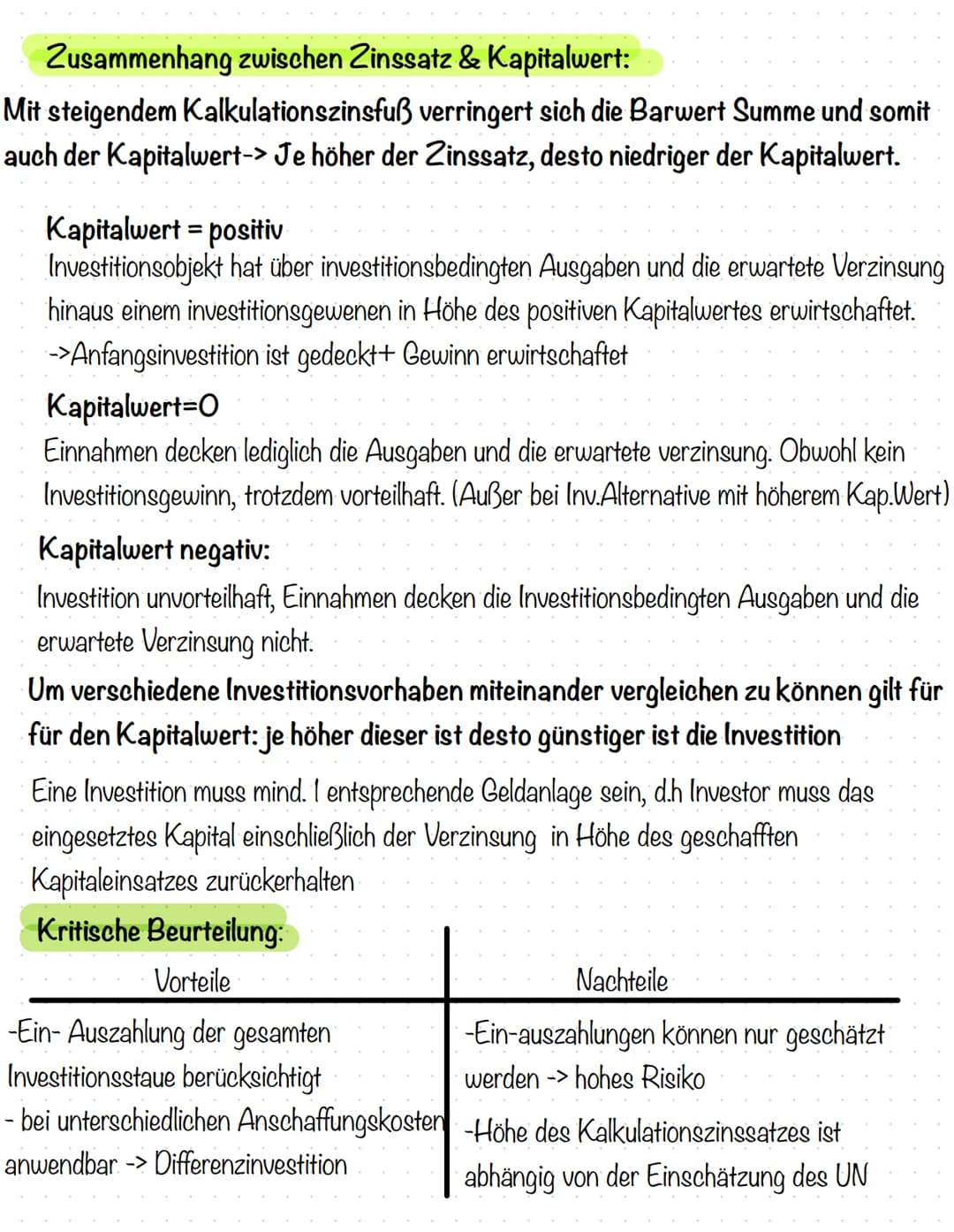 BWL BWL Themen Klausur 2
Statisches verfahren:
steht bei b)!
1. Kostenvergleichsrechnung Was ist das?
Berechnungsschema
Kritische Auslastun