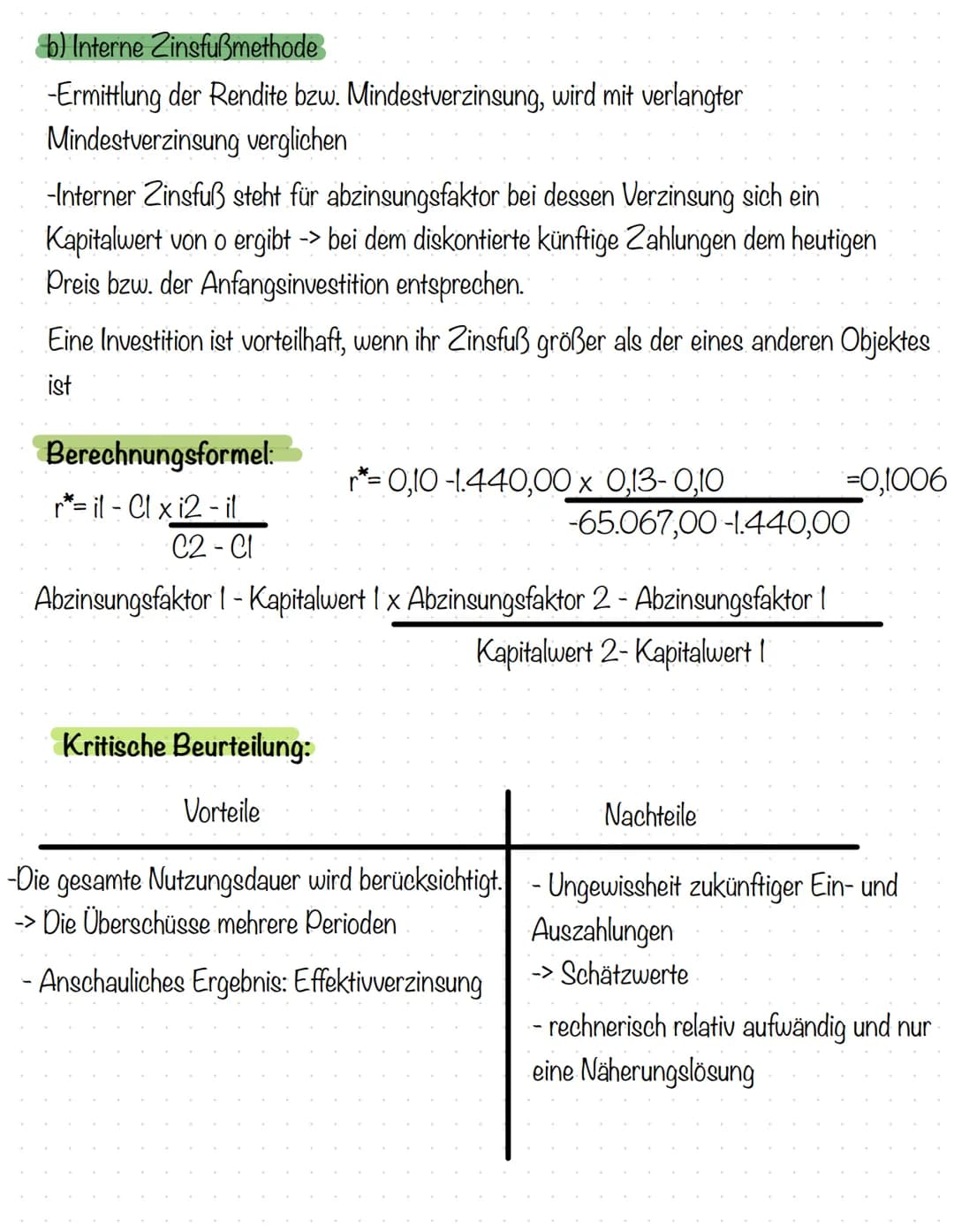 BWL BWL Themen Klausur 2
Statisches verfahren:
steht bei b)!
1. Kostenvergleichsrechnung Was ist das?
Berechnungsschema
Kritische Auslastun