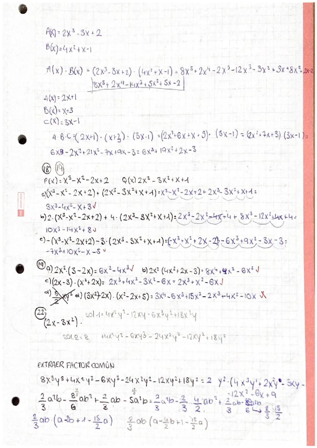 # POLINOMIOS
expresión algebraica
expresión en la que hay letras números y signos
valor numérico
Calculer
$
\frac{2xy^2-a}{a^2-x} = \frac{