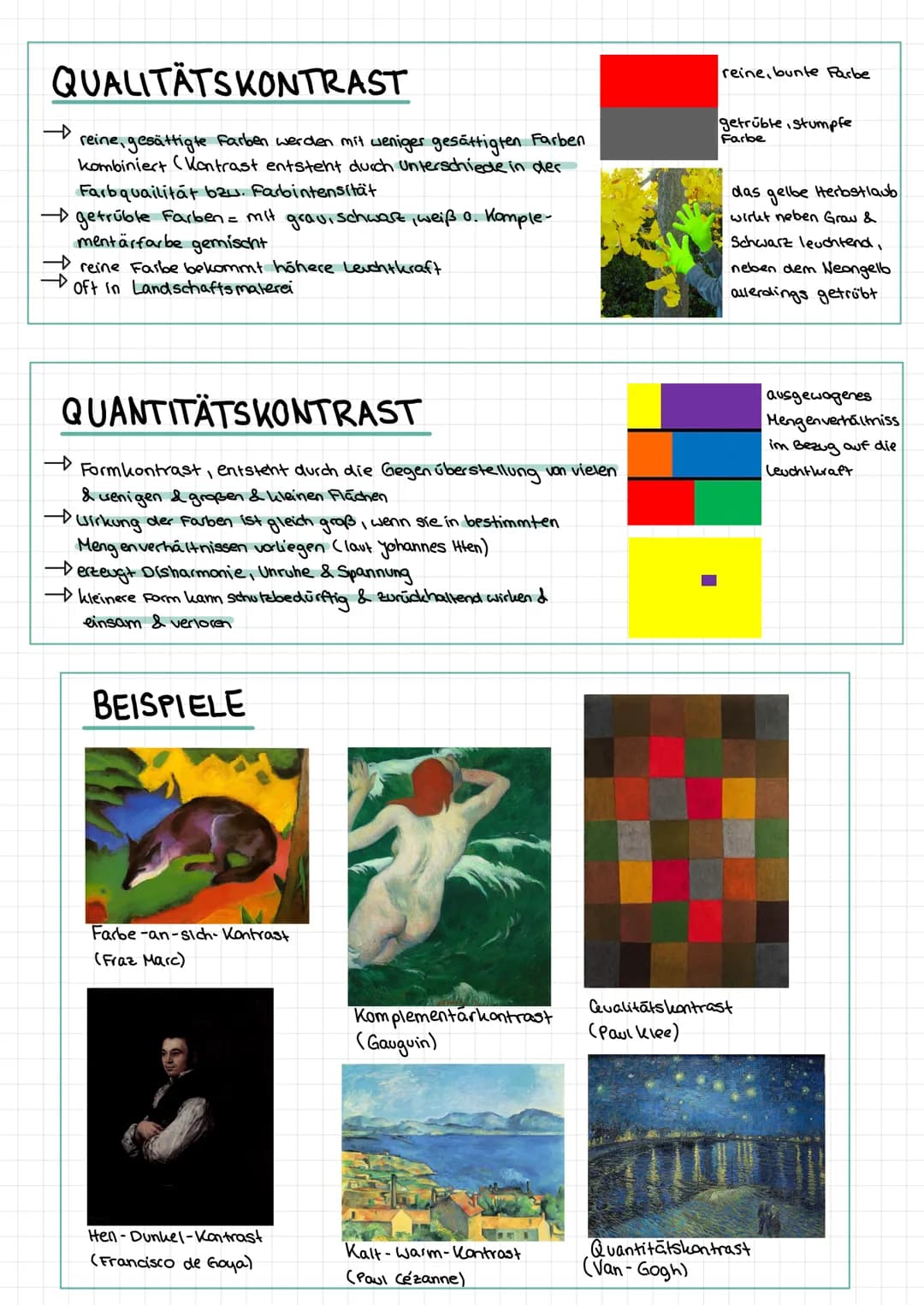 # farbkontraste
FARBE-AN-SICH-KONTRAST
→bunt, auffälig & kräftig
→mindst. Zwei reine Farben, die sich klar voneinander abheben.
→Stärkst
