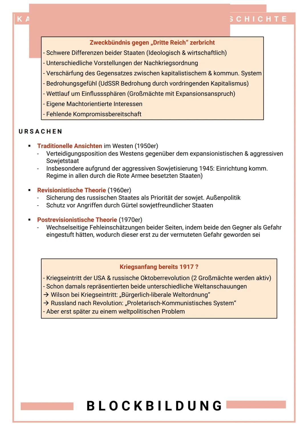 # KALTER KRIEG 1947-1990
GESCHICHTE
# AUSBRUCH DES KRIEGES
„USA als zum Imperialismus geneigte Macht, die mit Politik der offenen Tür die