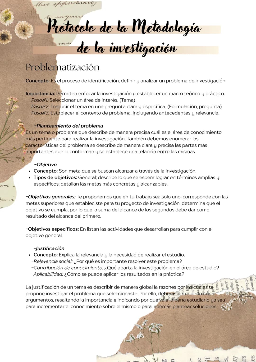 # Protocolo de la Metodología
de la investigación
Problematización
Concepto: Es el proceso de identificación, definir y analizar un proble