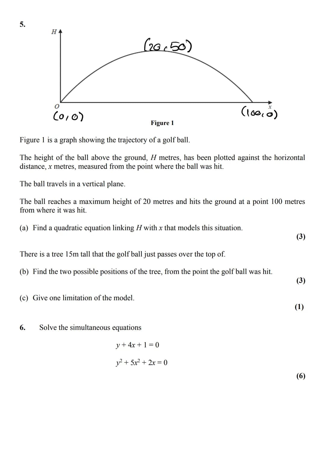 Test A: Quadratics, Modelling and Simultaneous Equations
Name:
Score: /56
Strengths:
- Completing the square
- Discriminant
- Disguised Qua
