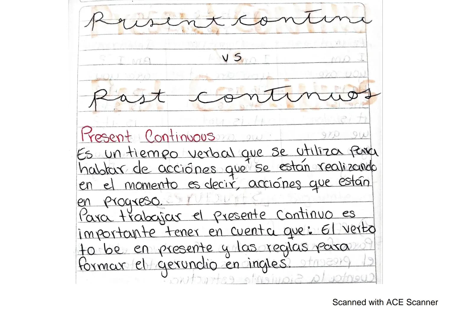 Prisent contine
VS
Past continuos
Present Continuous
Es un tiempo verbal que se utiliza para
hablar de acciónes que se están realizando