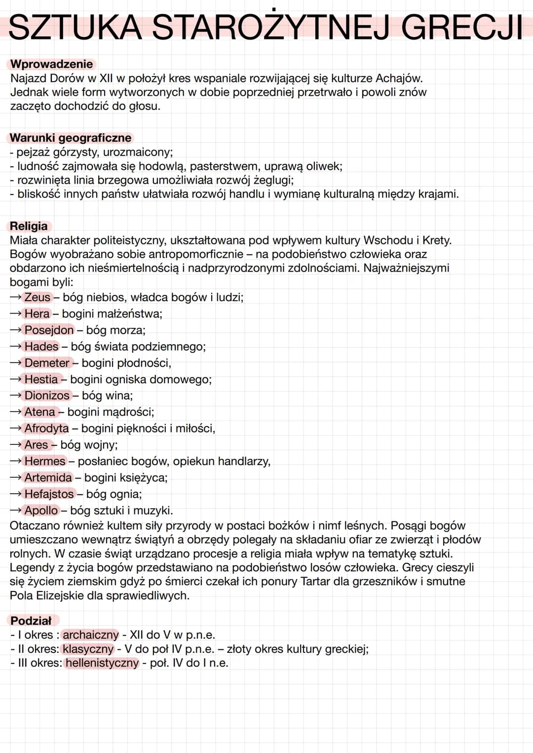 # SZTUKA
STAROŻYTNEJ GRECJI # SZTUKA STAROŻYTNEJ GRECJI
Wprowadzenie
Najazd Dorów w XII w położył kres wspaniale rozwijającej się kulturze