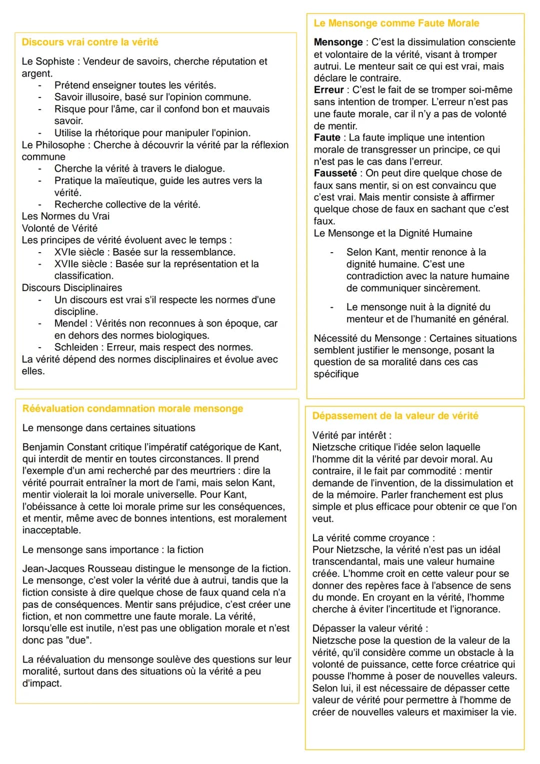 --- OCR Start ---
Vérité
Etymologie
Vient du latin
→ << veritas >>>
le vrai, la
réalité
Définitions
Lien entre la vérité et le réel semble ê