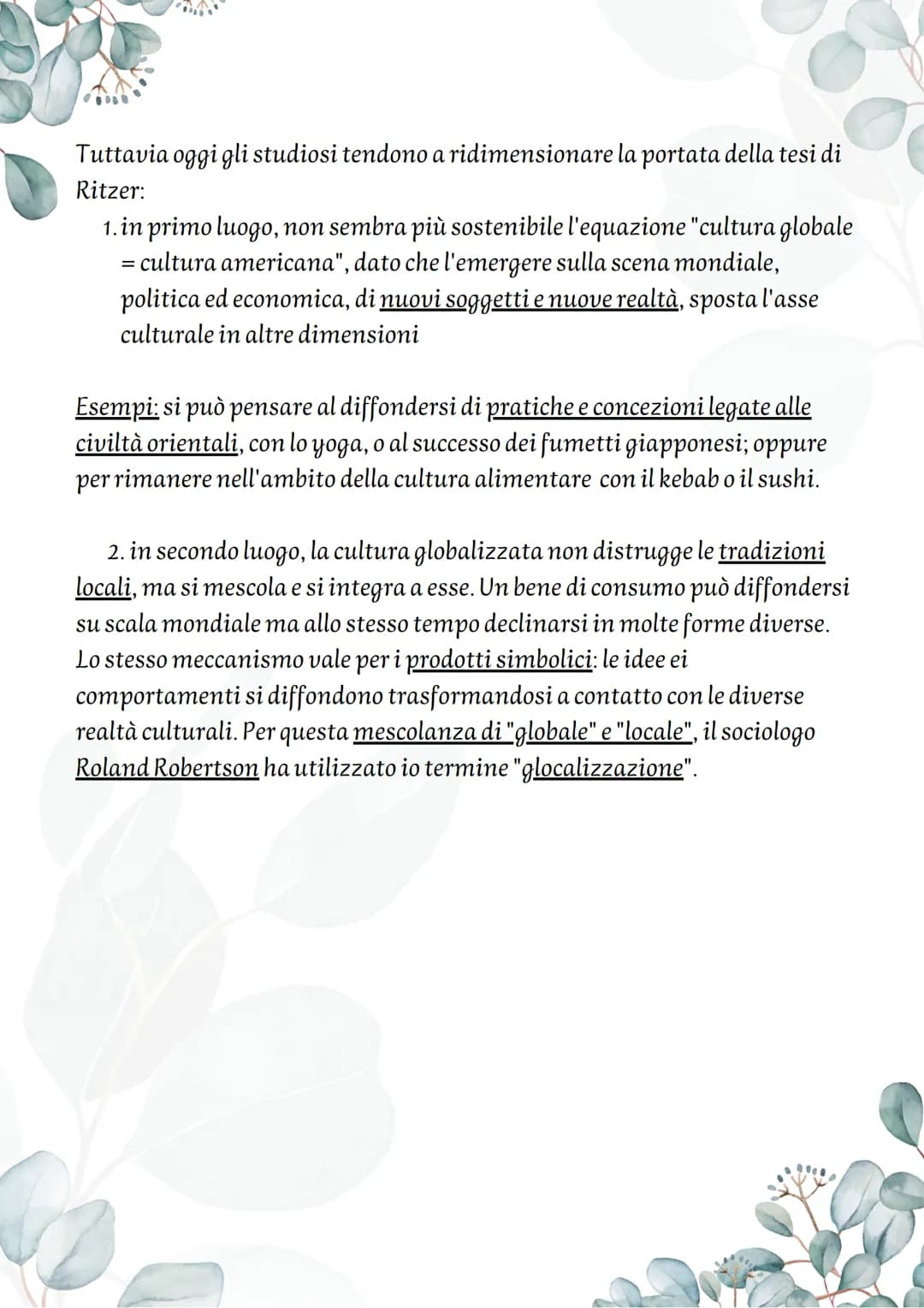 # La Globalizzazione
Un inquadramento del fenomeno
Il termine "globalizzazione" è un termine di uso recente che ha registrato
una rapida d