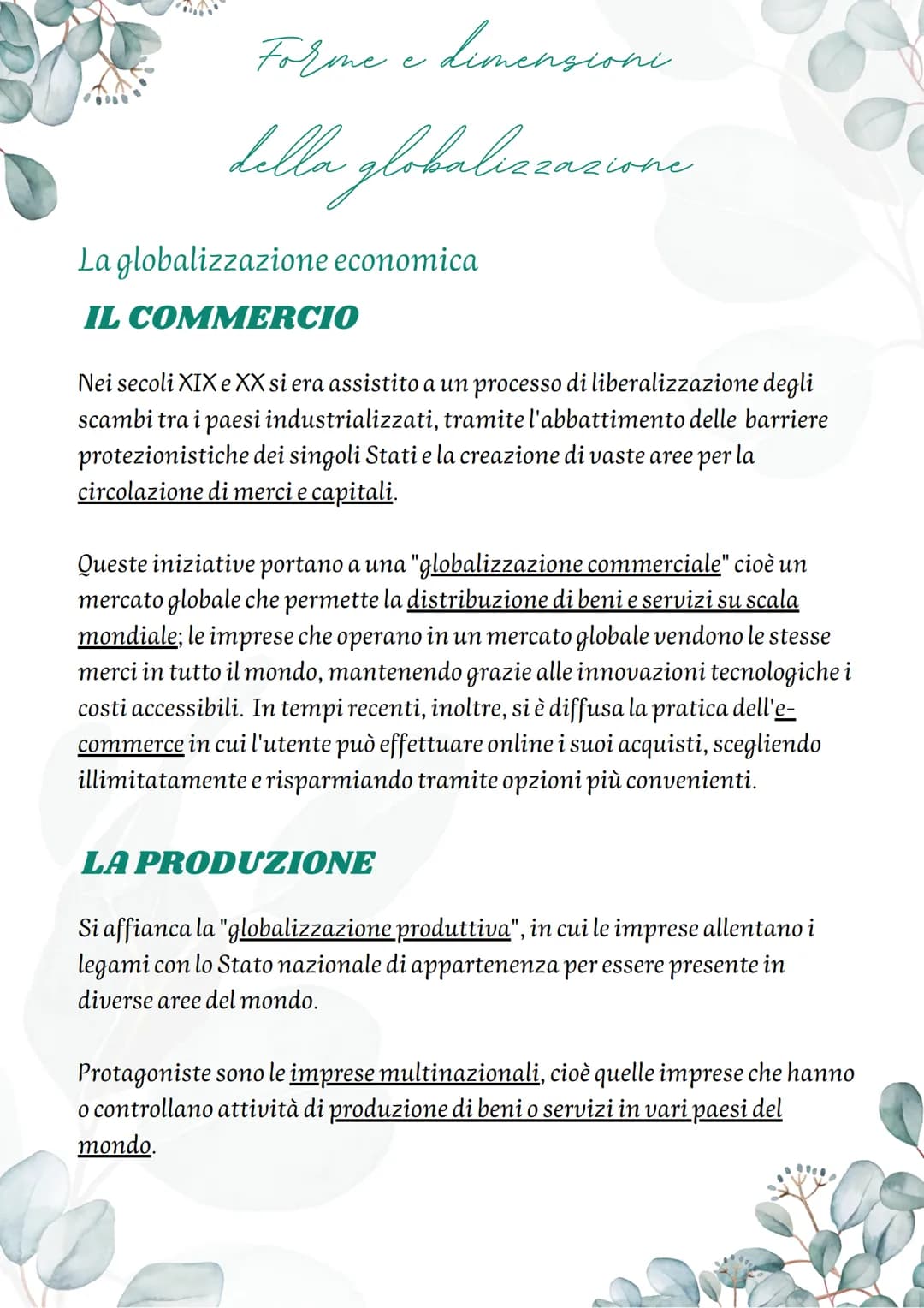 # La Globalizzazione
Un inquadramento del fenomeno
Il termine "globalizzazione" è un termine di uso recente che ha registrato
una rapida d