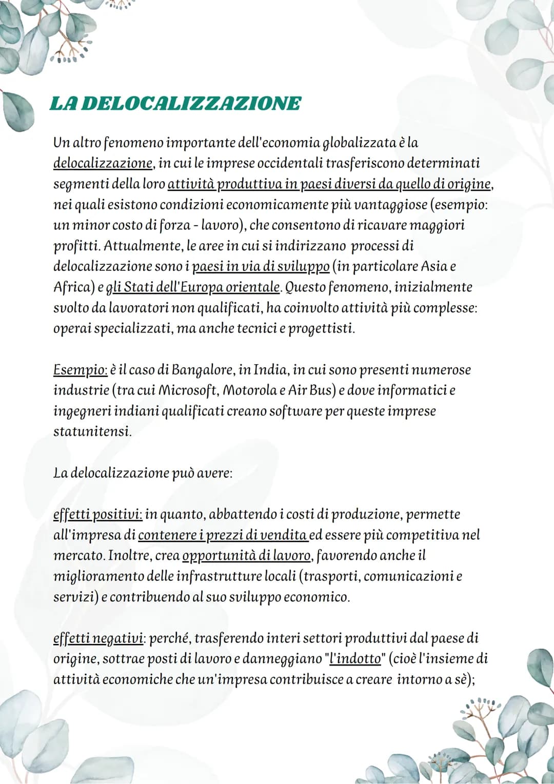 # La Globalizzazione
Un inquadramento del fenomeno
Il termine "globalizzazione" è un termine di uso recente che ha registrato
una rapida d