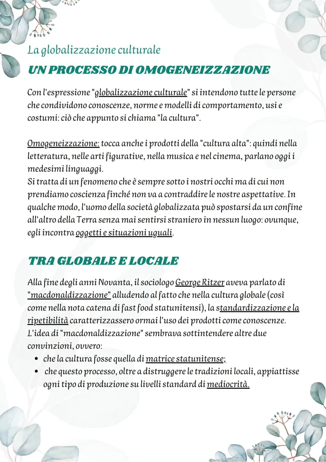 # La Globalizzazione
Un inquadramento del fenomeno
Il termine "globalizzazione" è un termine di uso recente che ha registrato
una rapida d