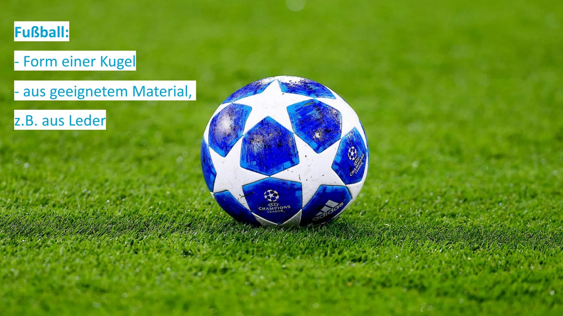 # Fußball Gliederung
1. Allgemein
2. Spielfeld
3. Spielpositionen
4. Die wichtigsten Regeln
5. Rote und gelbe Karte Was ist Fußball?
• Bal