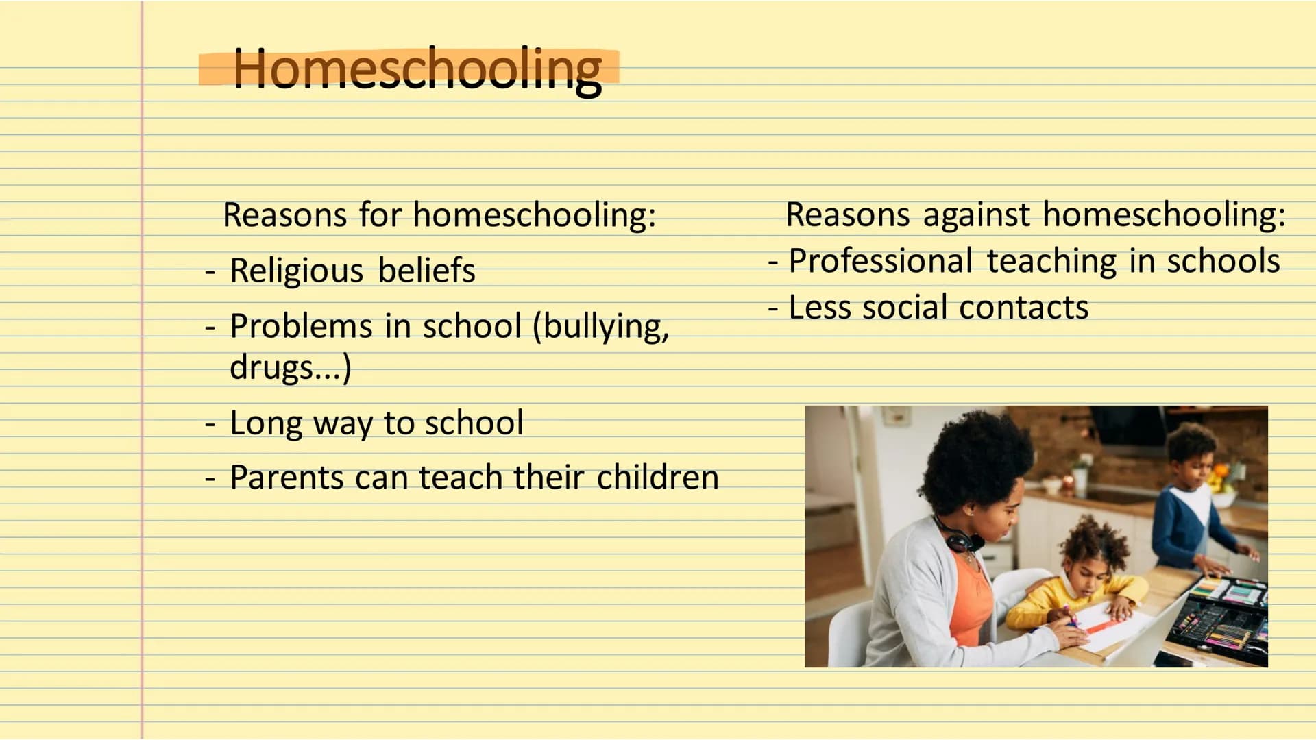 # The
# American School System # Table of Contents
-Types of school
-Grading system
-Homeschooling
-After school activities # Types of Sch