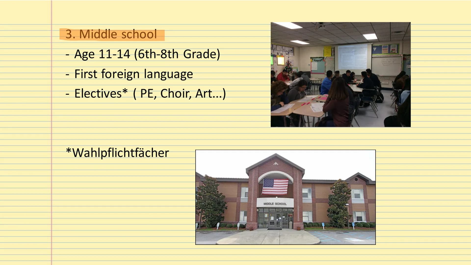 # The
# American School System # Table of Contents
-Types of school
-Grading system
-Homeschooling
-After school activities # Types of Sch
