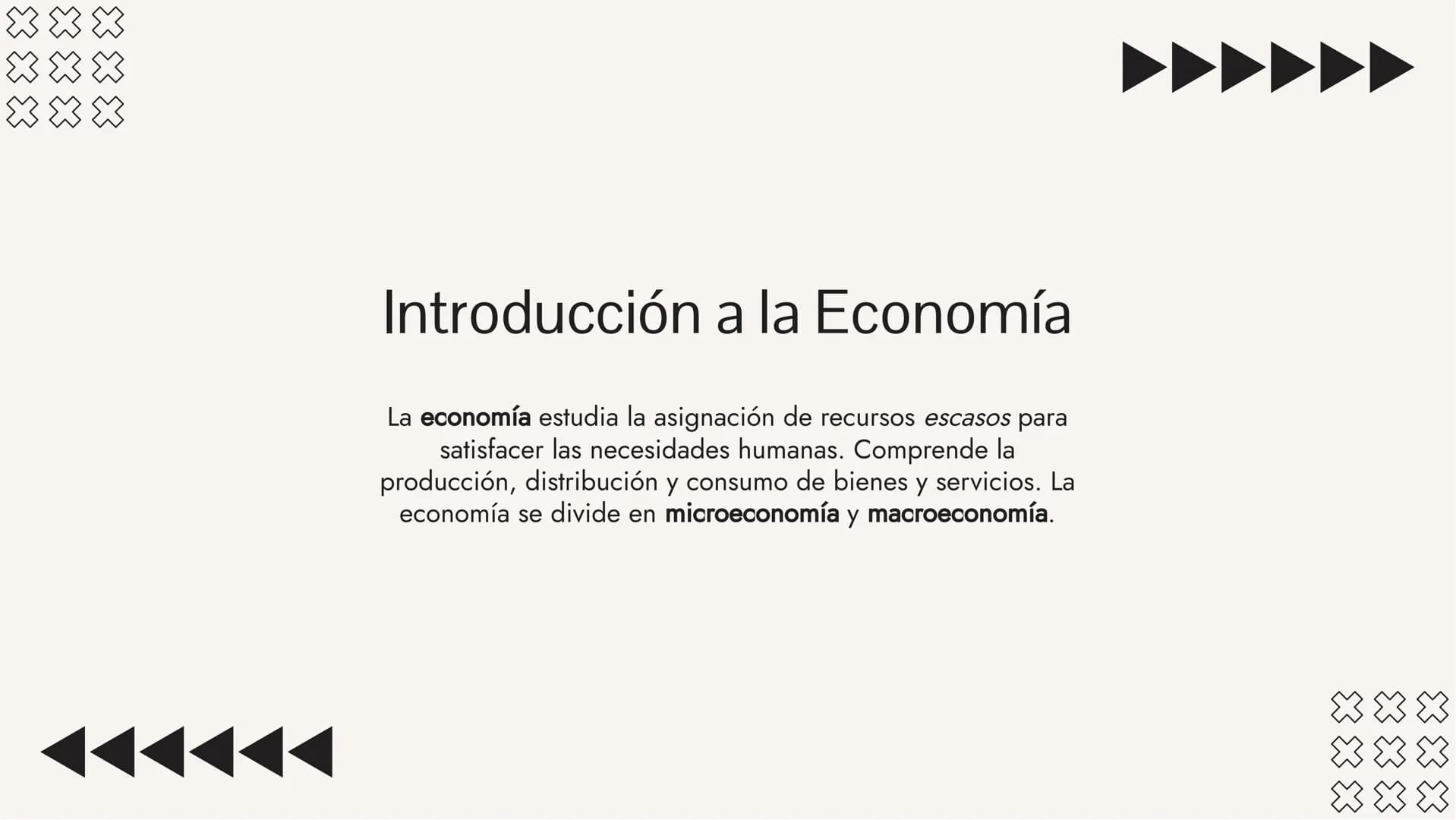 # Introducción a la Economía:
Conceptos Básicos # Introducción a la Economía
La economía estudia la asignación de recursos escasos para
sat