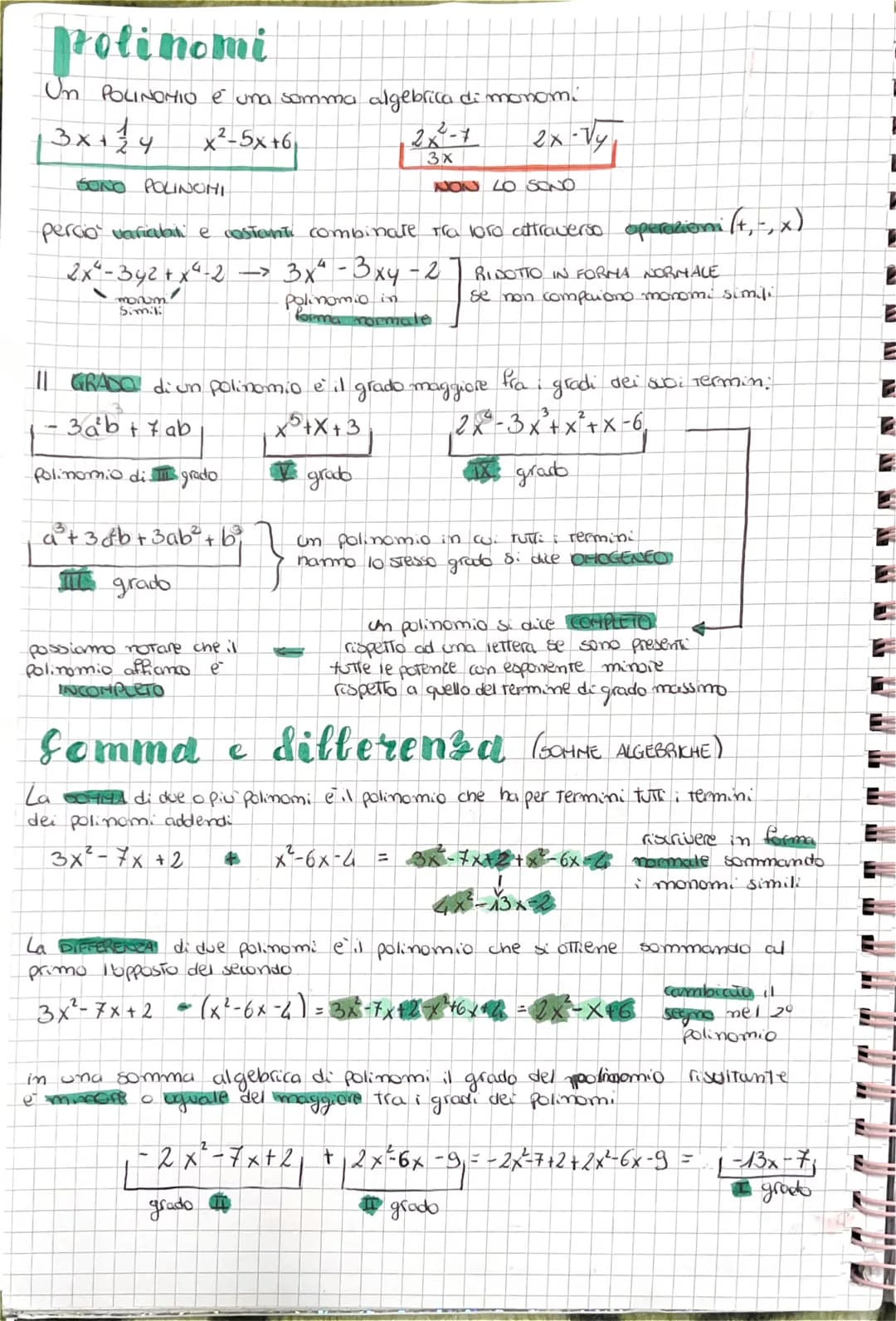# Monomi
Un MONOHIO è un'espressione algebrica in cui compaiono solo moltiplicazioni
tra numerie lettere, eventualmente elevate ad esponent
