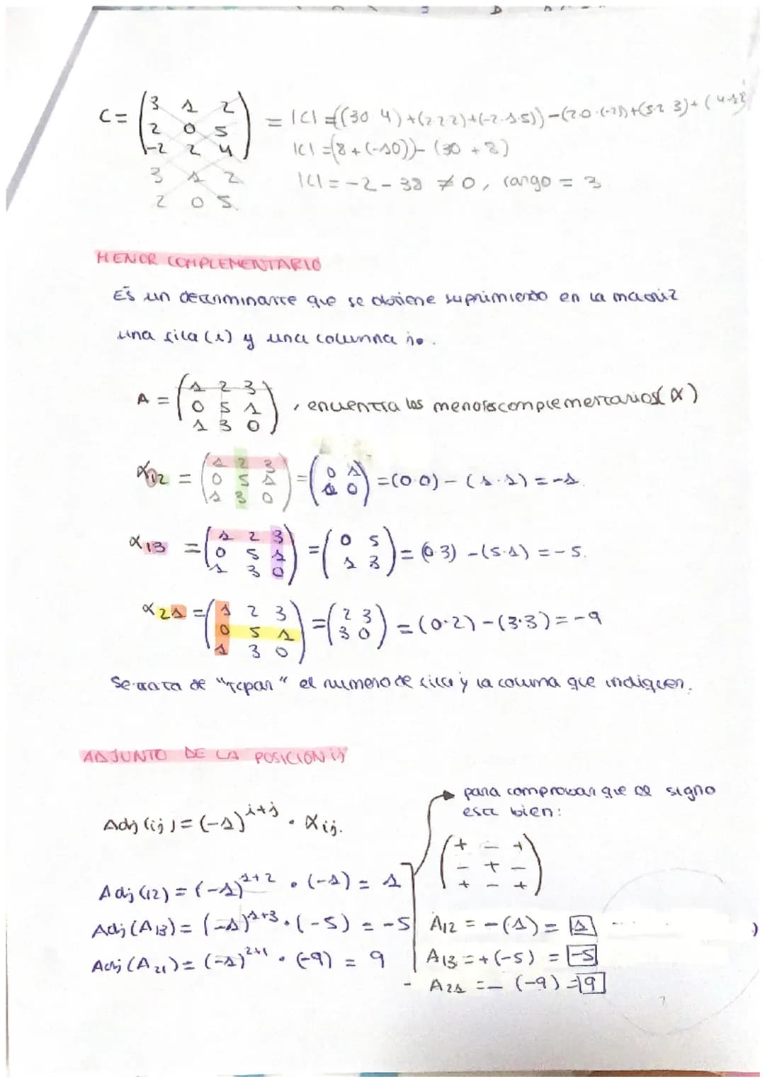 # DETERMINANTES
* Soco en mamices madradas (2x2), (3x3).
$|A|=\begin{vmatrix} a_{11} & a_{12} \ a_{21} & a_{22} \end{vmatrix}$
$|A| = a