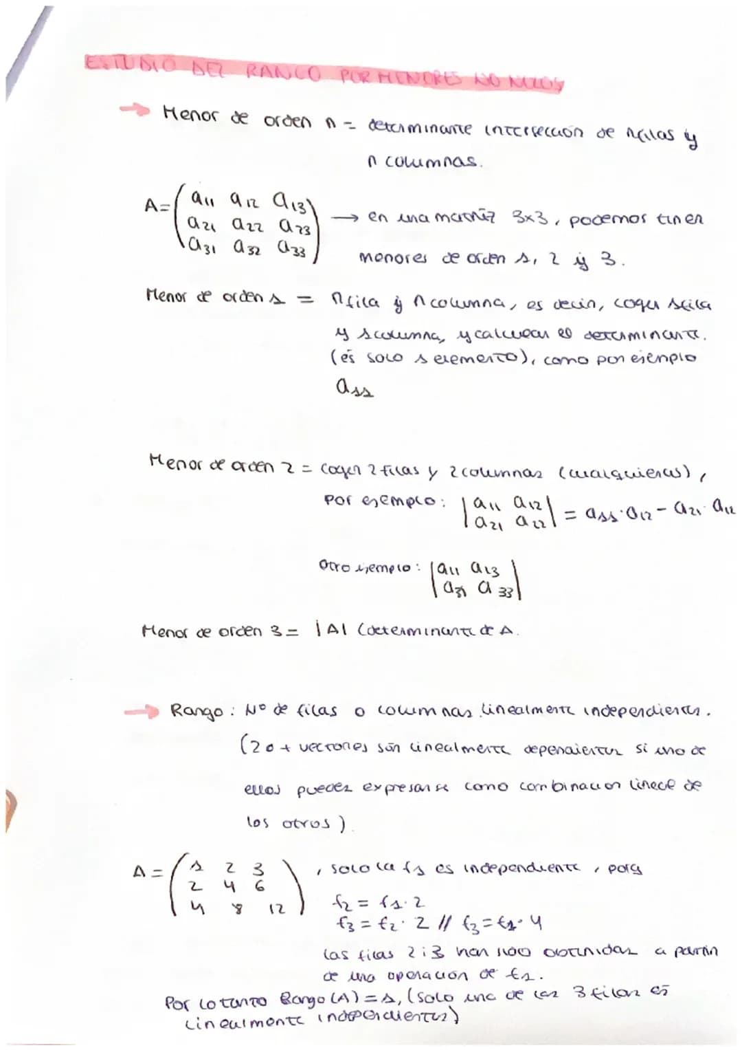 # DETERMINANTES
* Soco en mamices madradas (2x2), (3x3).
$|A|=\begin{vmatrix} a_{11} & a_{12} \ a_{21} & a_{22} \end{vmatrix}$
$|A| = a